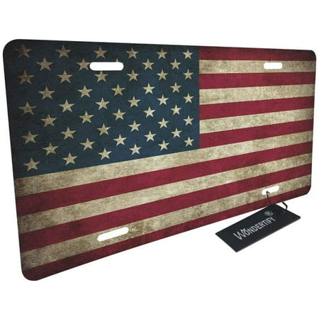 Patriotic Metal Vanity License Tag Plate USA Flag United States American Patriotic Metal Vanity License Tag Plate USA Flag United States American